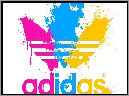 Adidas, Rozmyte, Trójkolorowe, Logo