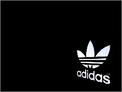 Tło, Adidas, Logo, Białe, Czarne